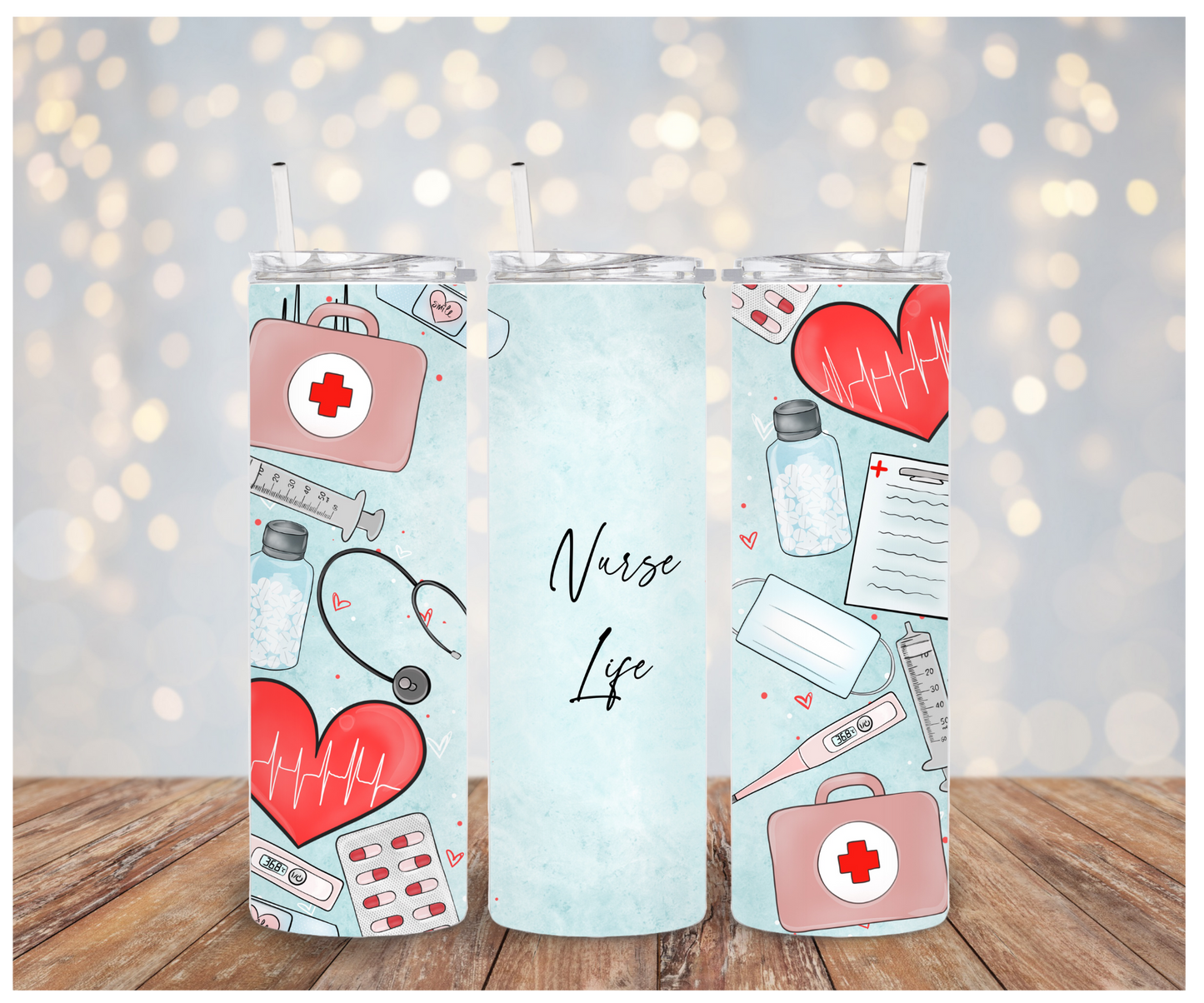 Nurse Life Light Blue  Sublimation Tumbler