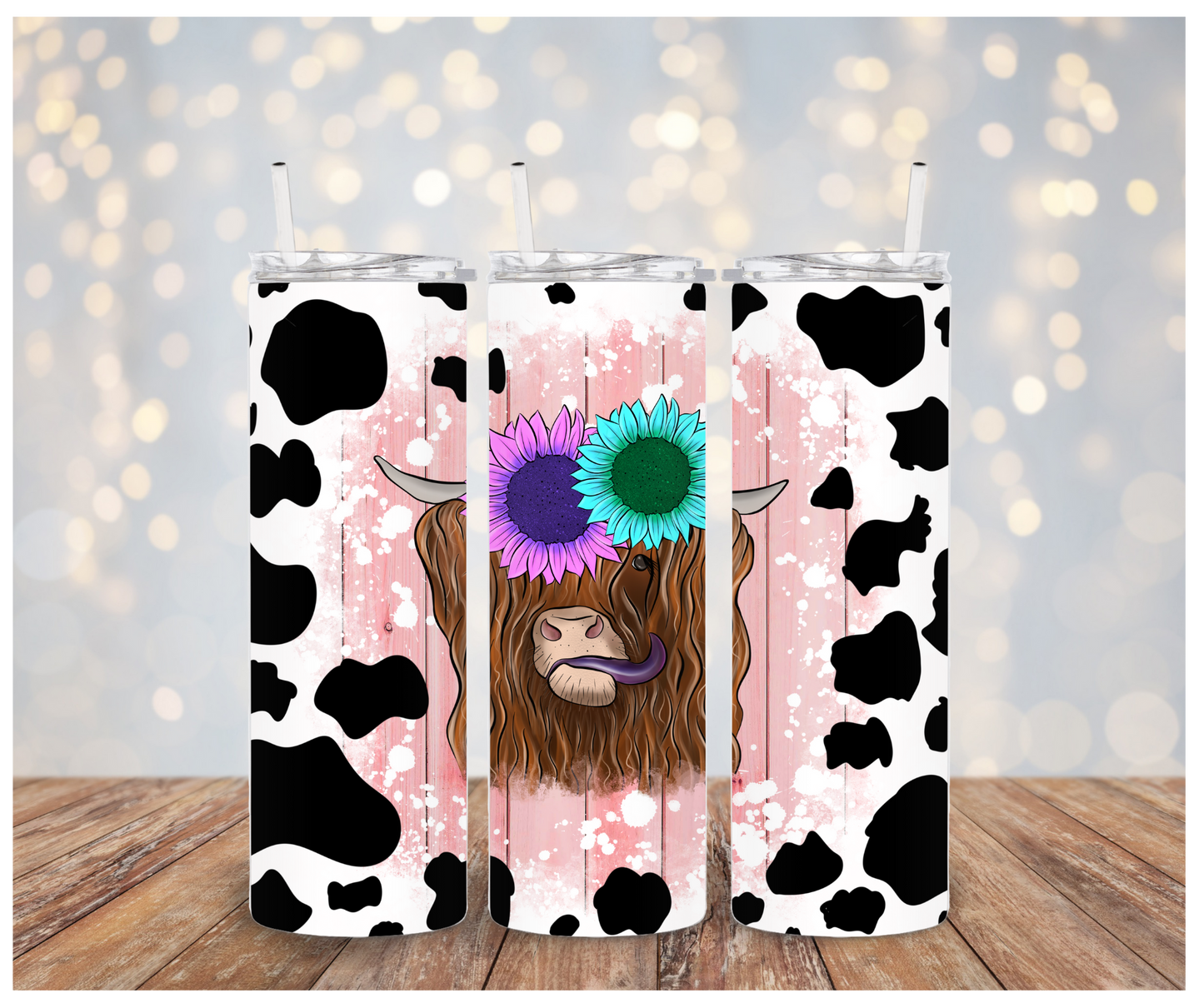 Cowhide Cow  Sublimation Tumbler