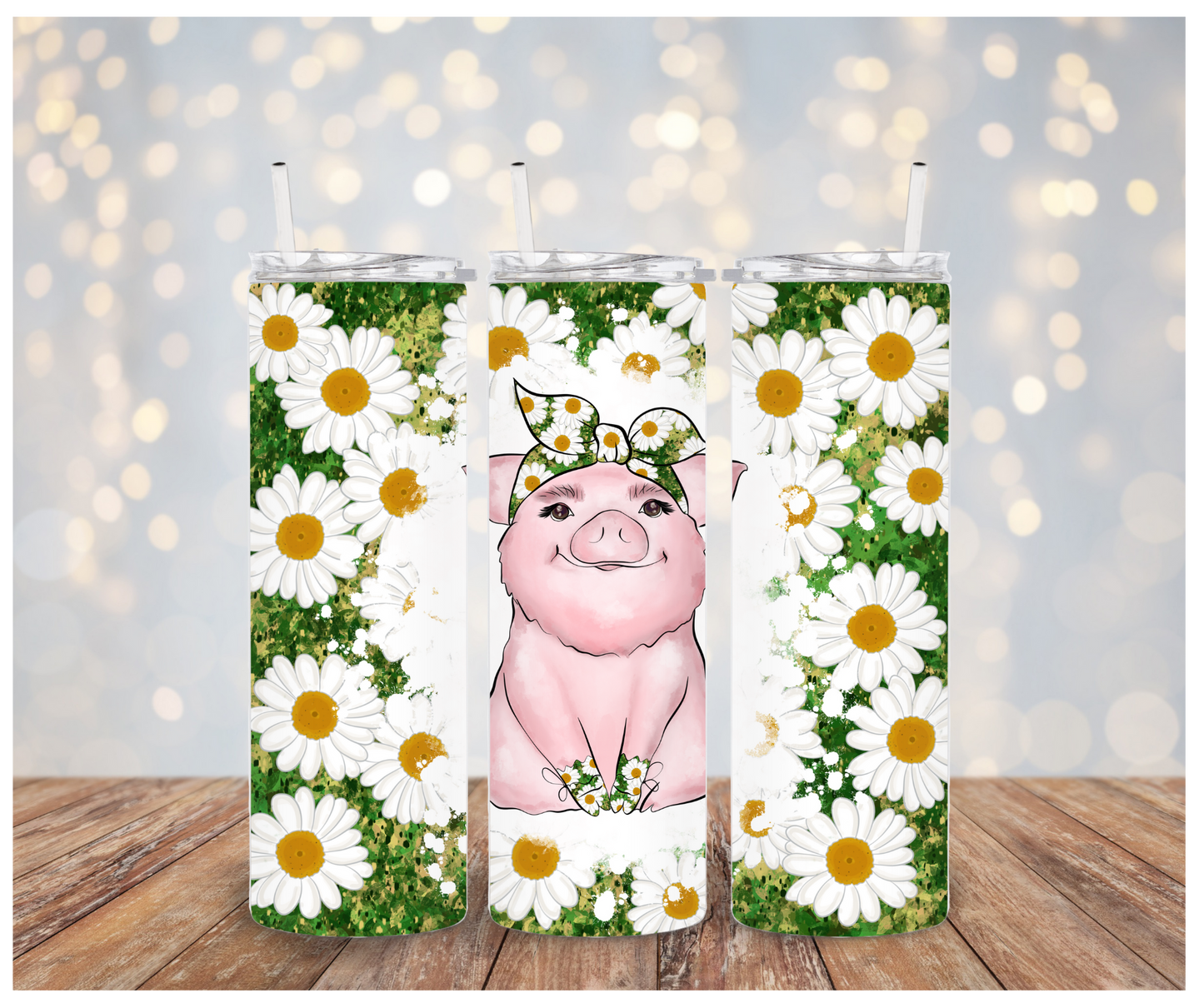 Daisy Pig Sublimation Tumbler