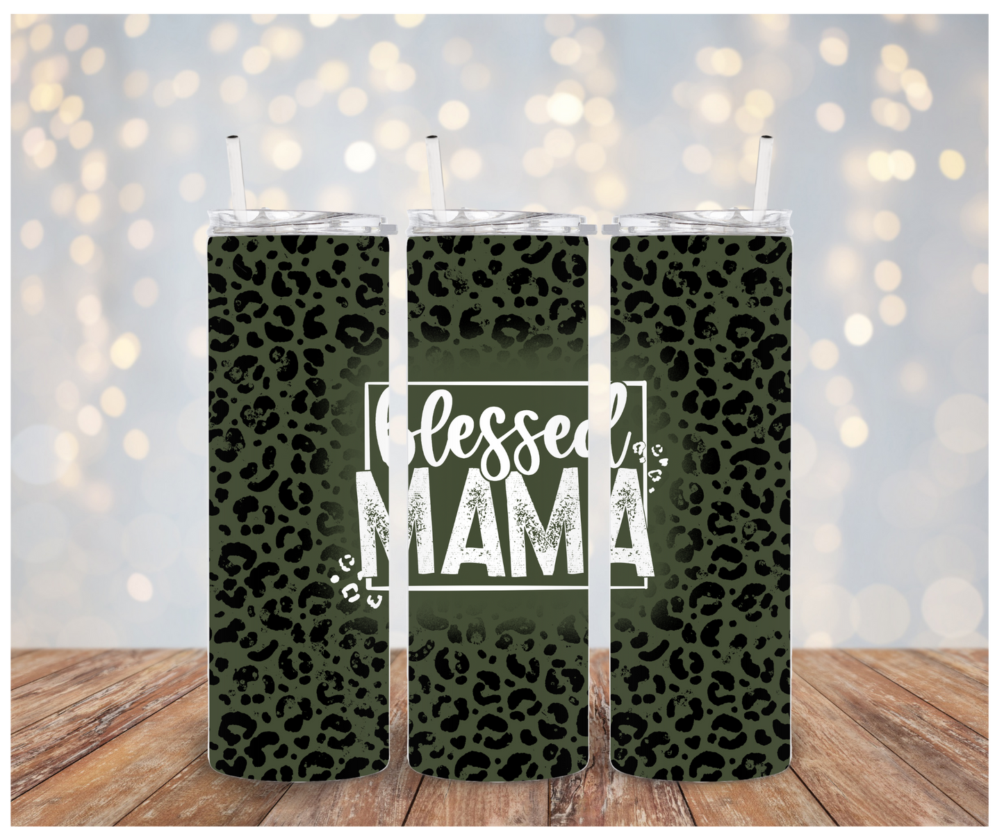 Blessed Mama Green/Leopard Sublimation Transfer