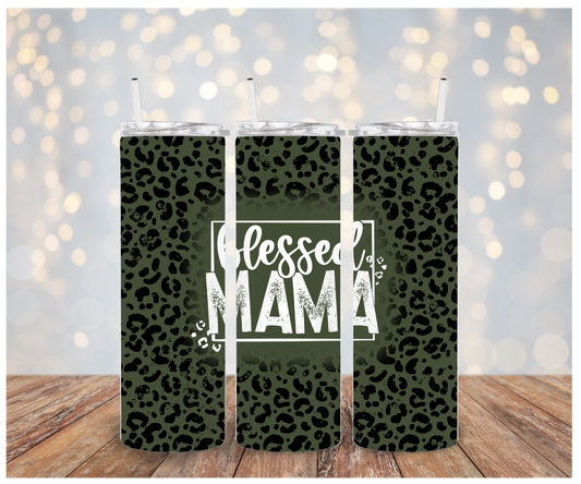 Blessed Mama Green/Leopard Sublimation Transfer