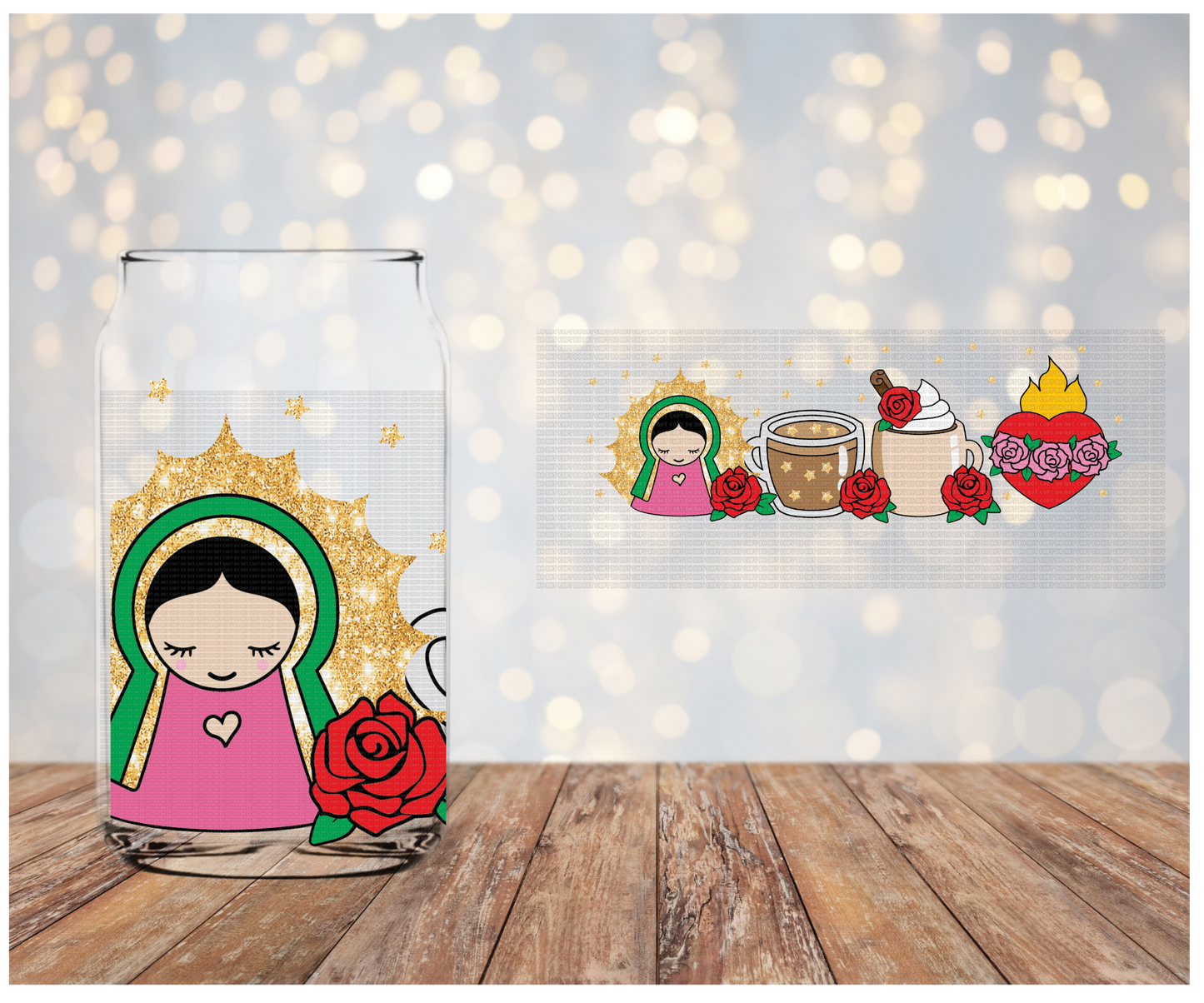 Virgensita Lattes Libbey  Sublimation Transfer