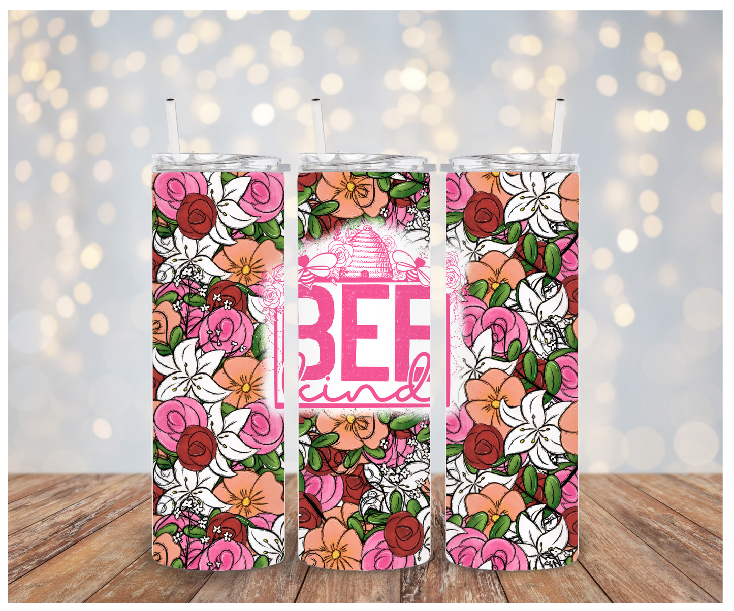 Bee Kind floral Sublimation Transfer