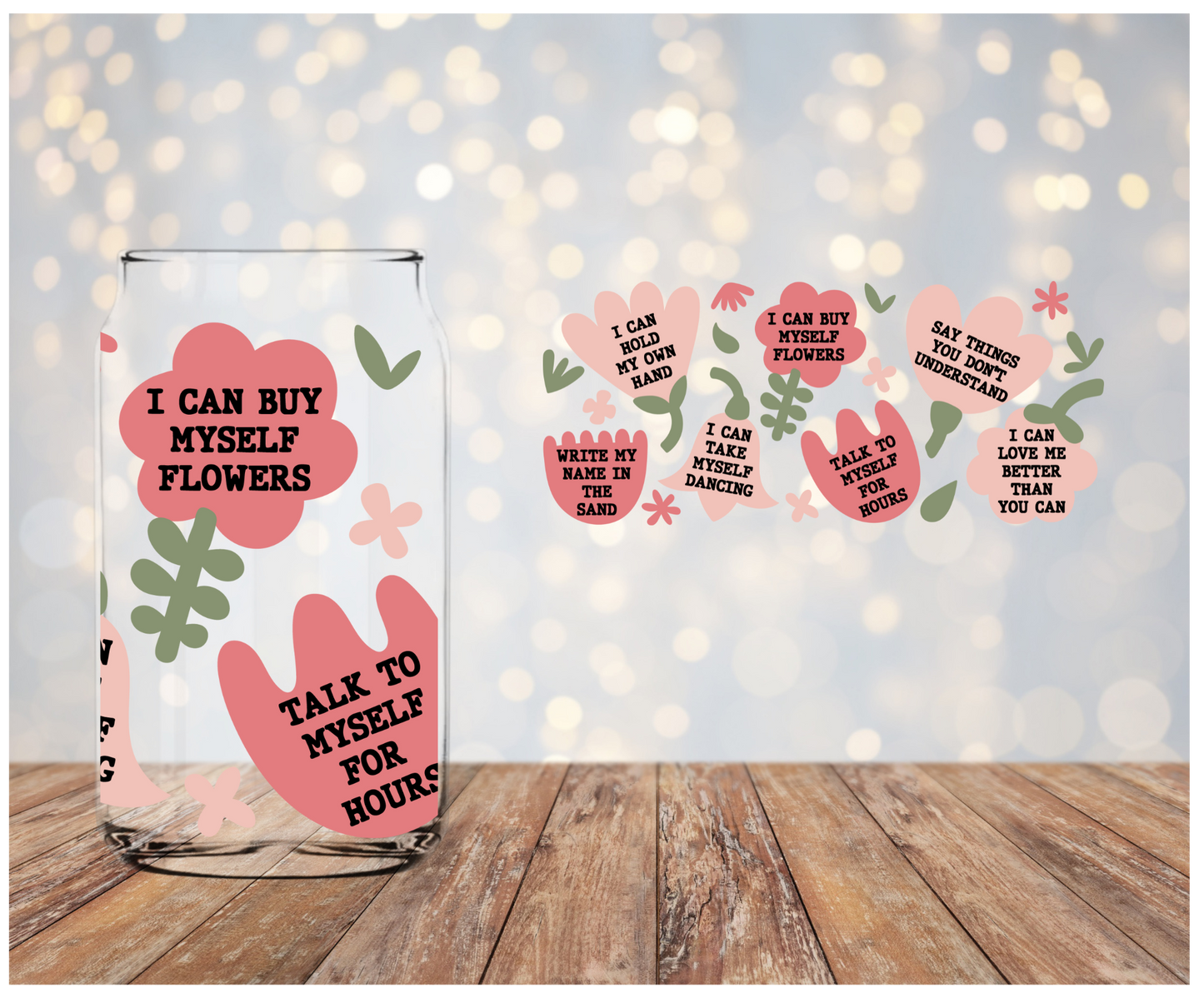 I can Buy Myself Flowers (floral) Libbey Wrap