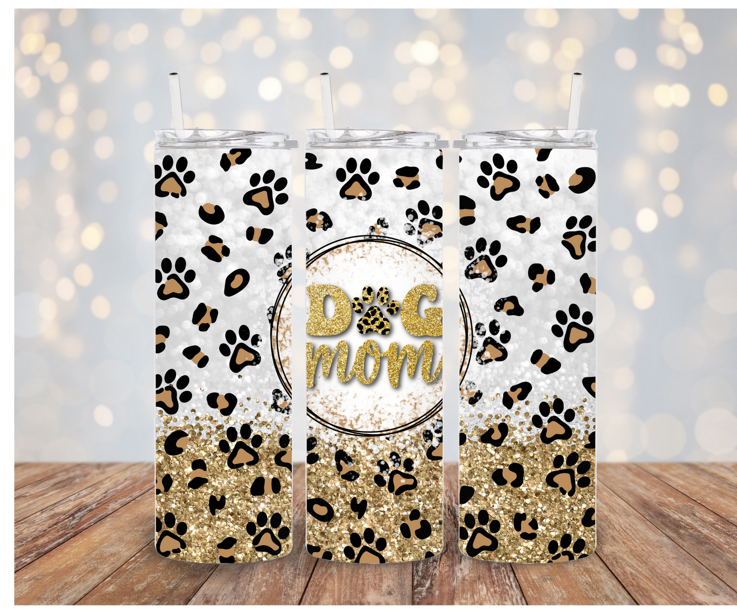 Dog Mom Gold Vinyl Wrap