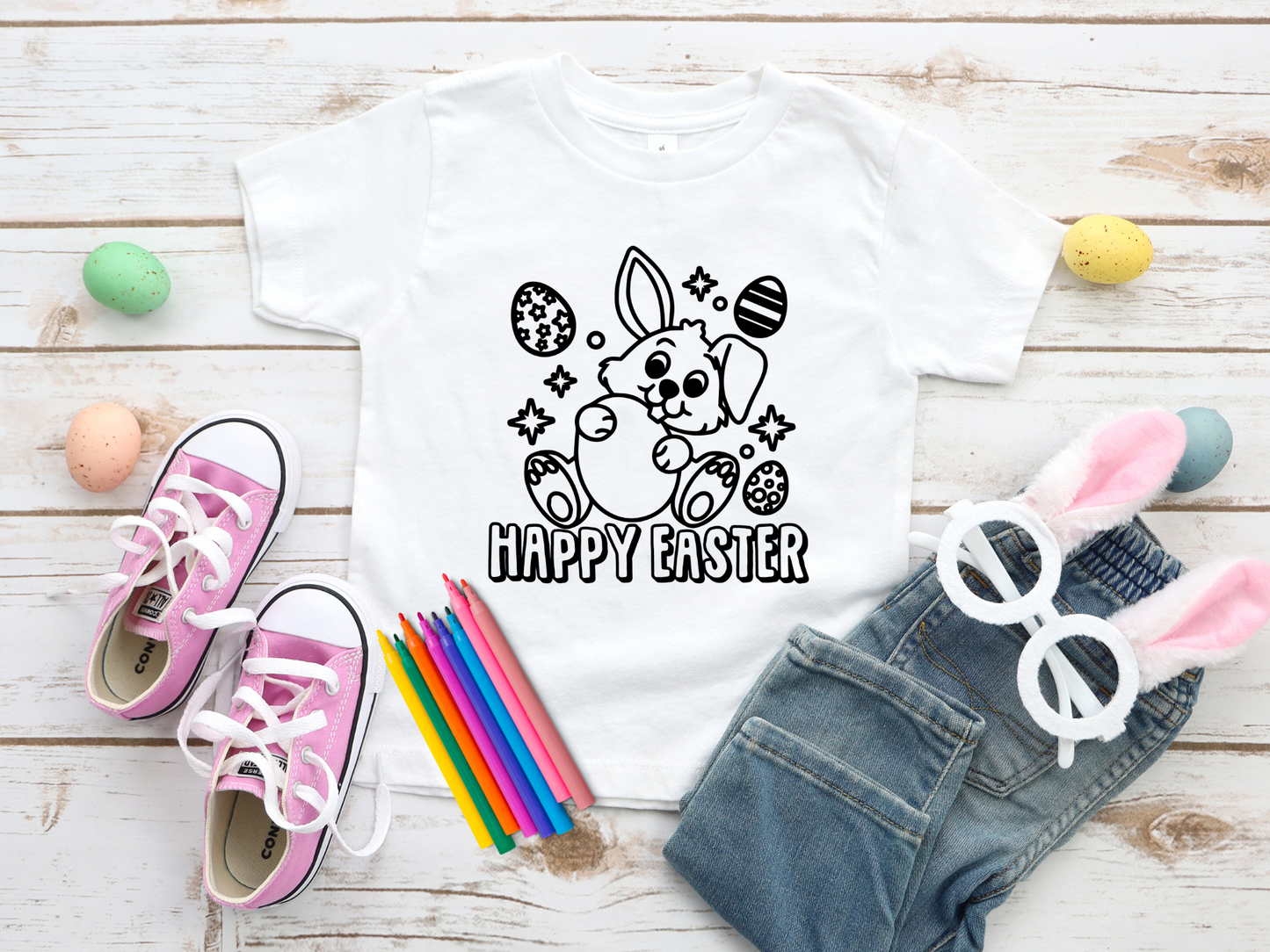 Happy Easter Bunny coloring book