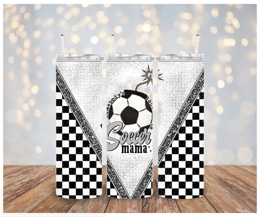 Soccer Mama Checkers Sublimation Transfer