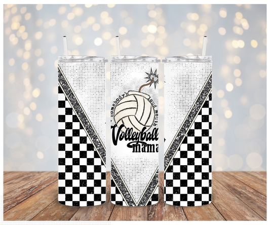 Volleyball Mama Checkers Sublimation Transfer