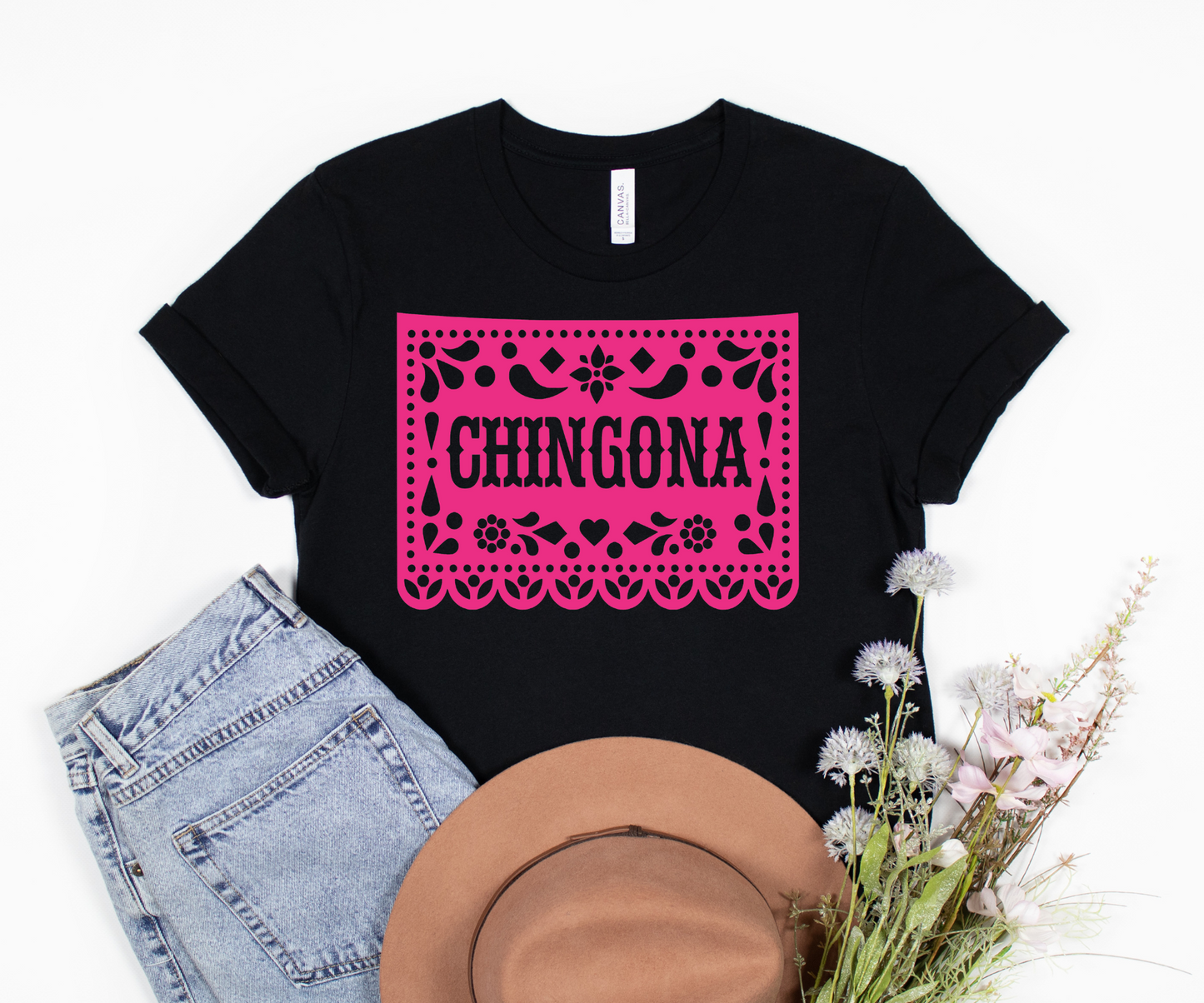 Chingona Papel Picado pink