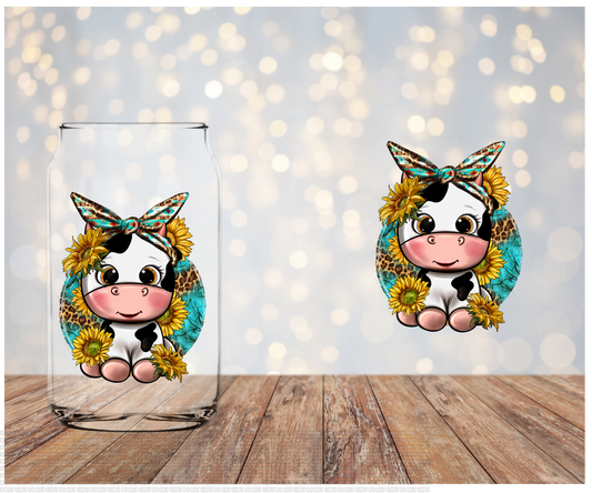 Cow Leopard Sunflower Decal