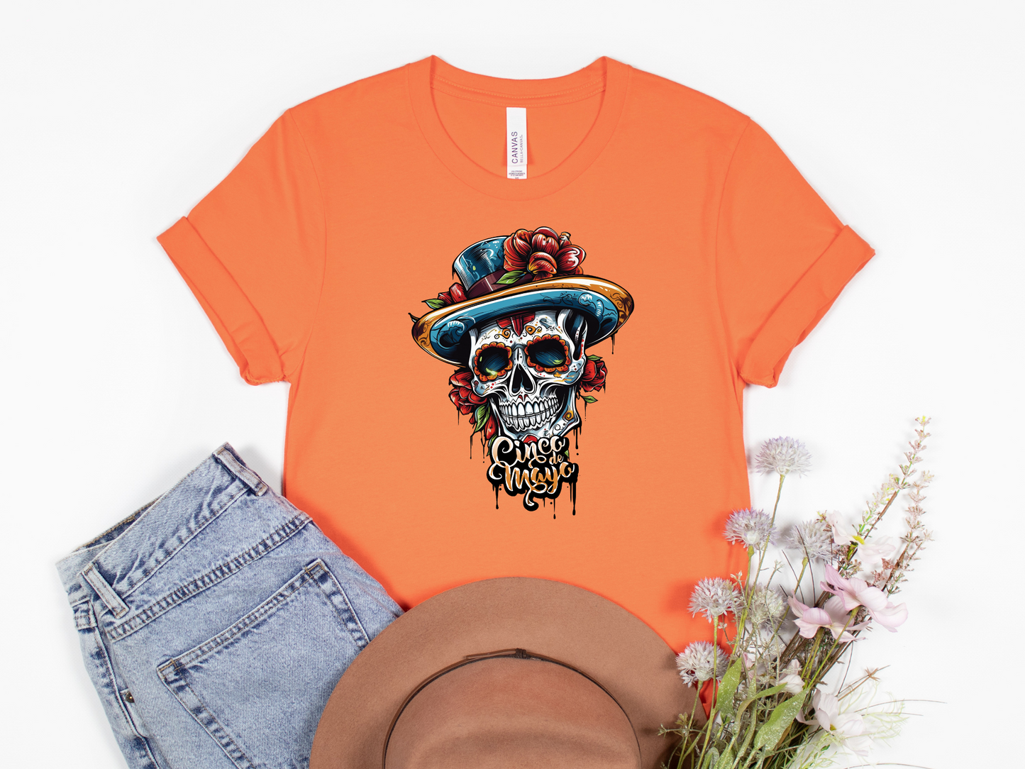 Cinco De Mayo Skull with hat  HTV