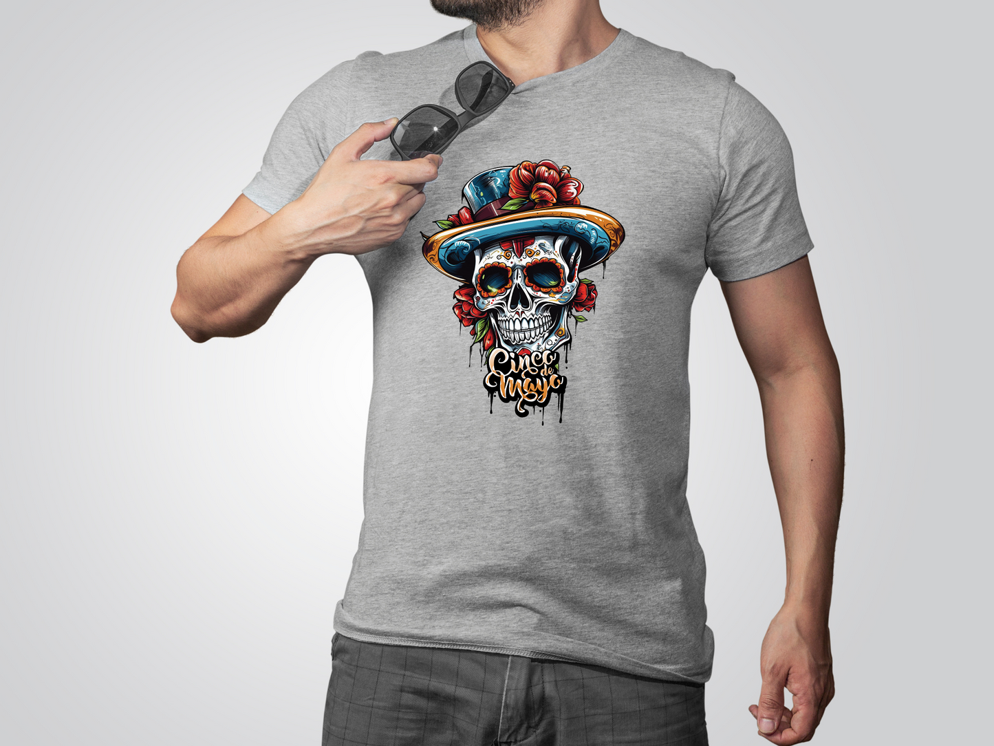 Cinco De Mayo Skull with hat  HTV