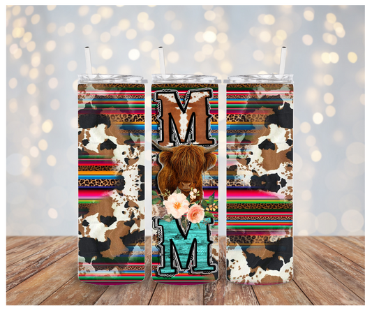 Mom cow Tumbler Sublimation Transfer