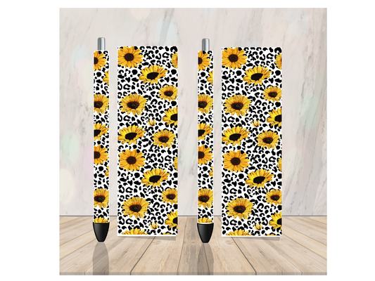 Sunflower leopard Pen Wrap