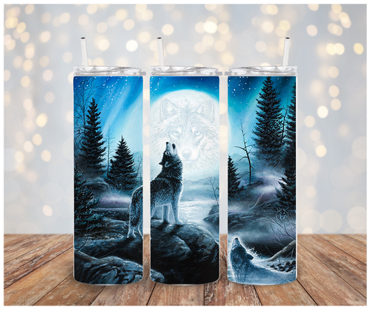 Wolf Howling Vinyl Wrap