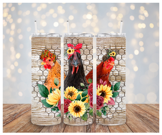 Chickens Tumbler Sublimation Transfer