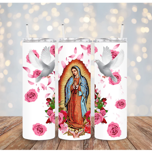 Pink Roses Virgen Maria Vinyl Wrap