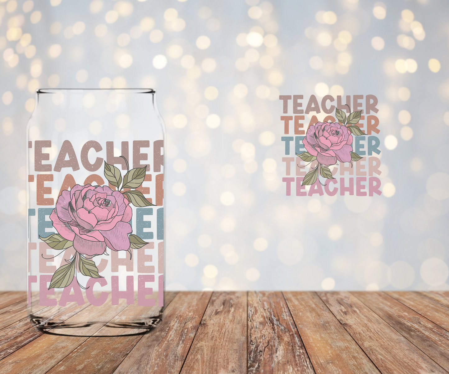 Teacher (2 images per page)  Libbey Sublimation Transfer