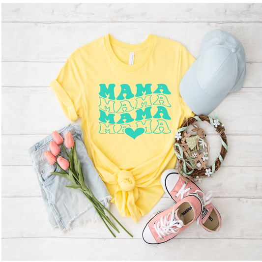 Mint MAMA Tshirt - Puff Vinyl HTV – Nannette's Online Designs
