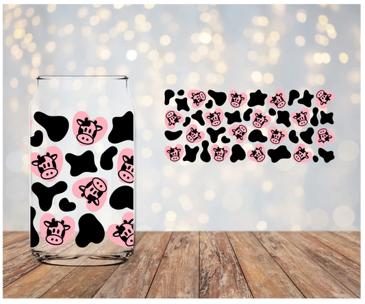 Pink/Blk Cow Libbey Wrap