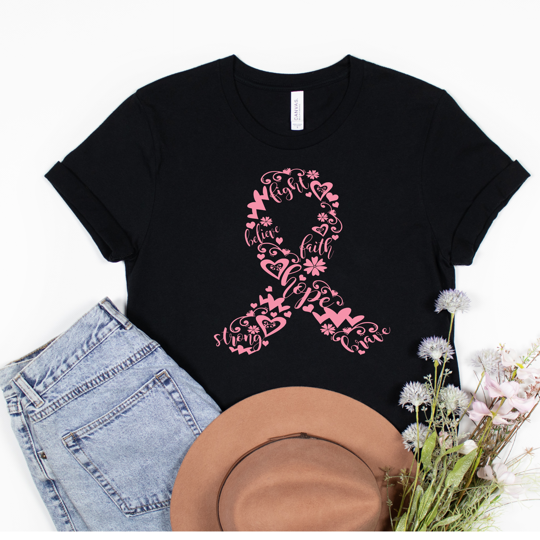 Hope Ribbon Black Hope Ribbon – FMZscreenprints