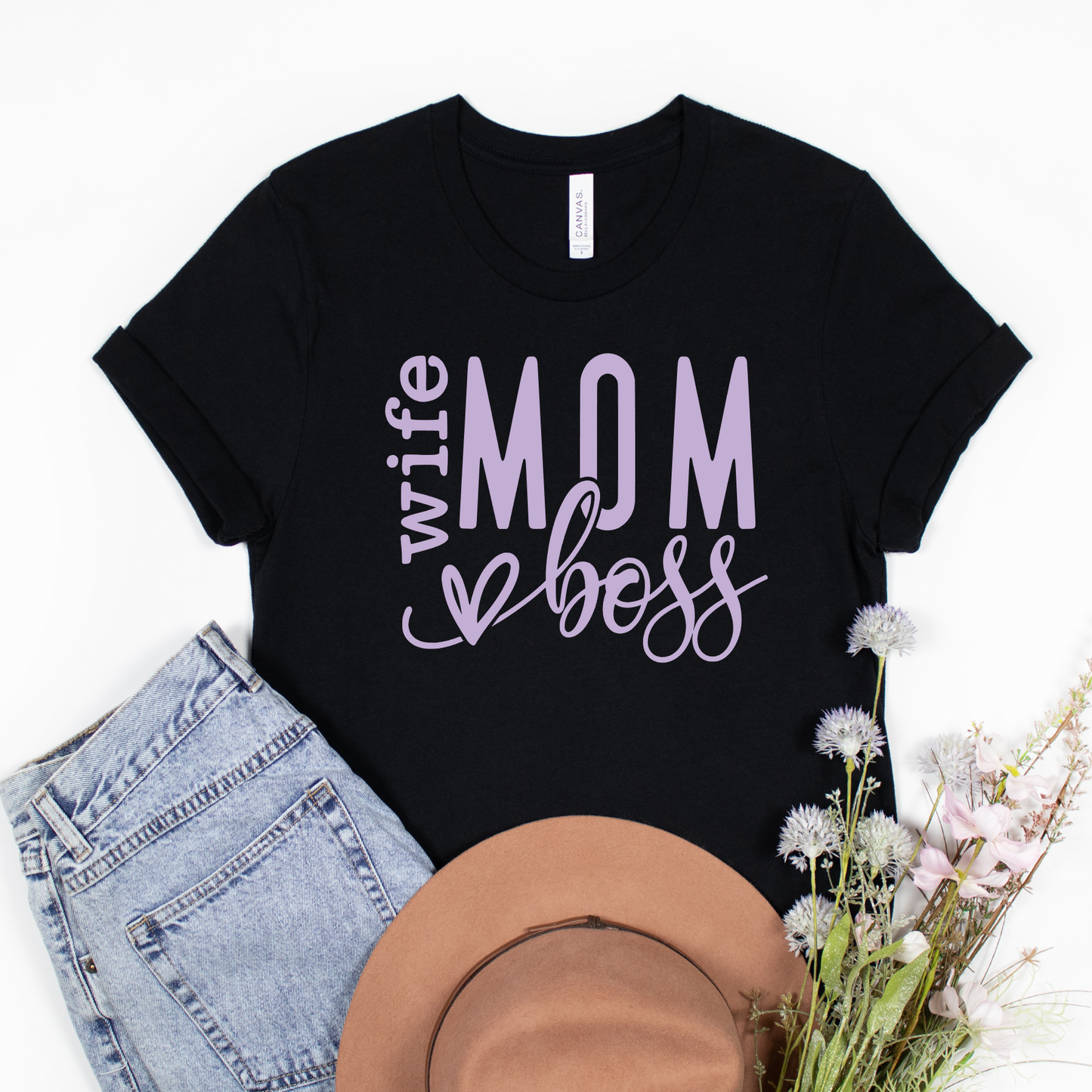 Wife Mom Boss lavender